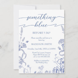 Something Blue French Bridal Shower invitation Einladung