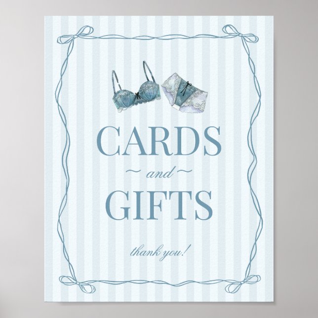 Something Blue Lingerie Bachelorette Cards & Gifts Poster (Vorne)