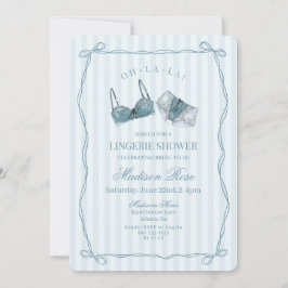 Something Blue Lingerie Lace Lingerie Shower Einladung