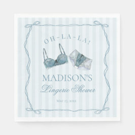 Something Blue Lingerie Shower Bachelorette Party Serviette