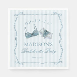 Something Blue Lingerie Shower Bachelorette Party Serviette