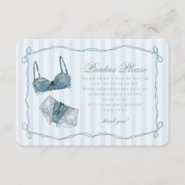 Something Blue Lingerie Shower Panties Please Begleitkarte