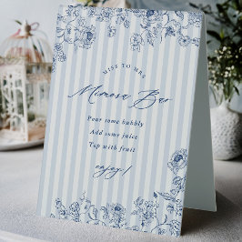 Something Blue Mimosa Bar Acrylic Tent Sign Tischaufsteller