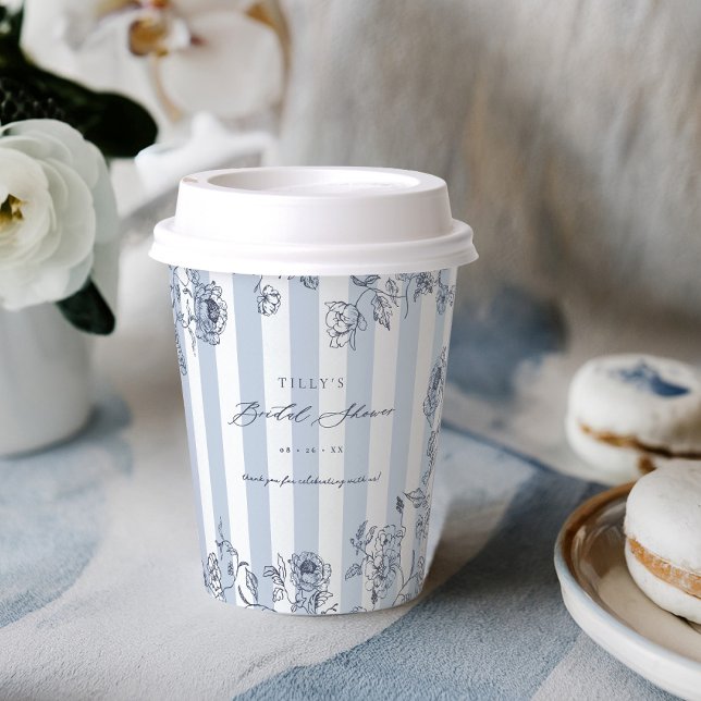 Something Blue Paper Cup Bridal Shower Table Decor Pappbecher (Von Creator hochgeladen)
