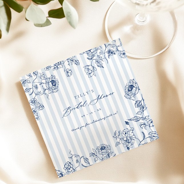 Something Blue Paper Napkins Bridal Shower Party Serviette (Von Creator hochgeladen)