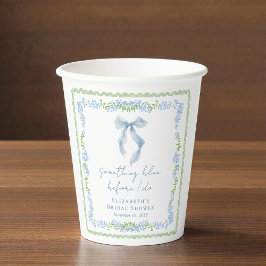 Something Blue Whimsical Bow Bridal Shower Pappbecher