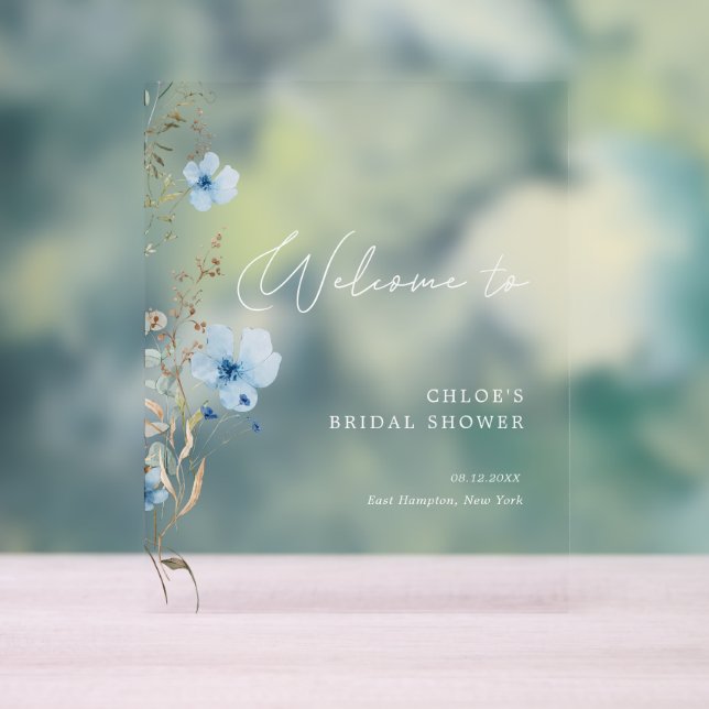 Something Blue Wildflower Bridal Shower (Neutre)
