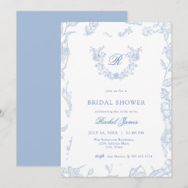 Something Blue Wildflower Bridal Shower Invitation Einladung