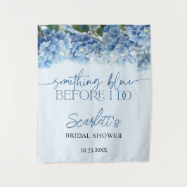 Something Elegant Blue Hydrangea Bridal Shower  Wandteppich