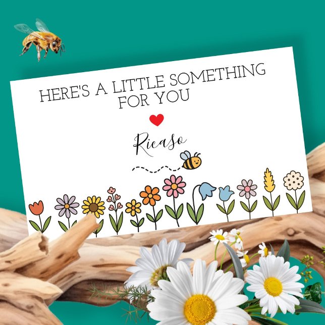 Something for You Bee on Flowers Personalized Gift Visitenkarte (Something for You Bee on Flowers Personalized Gift Business Cards by Ricaso. Give a gift with flair)