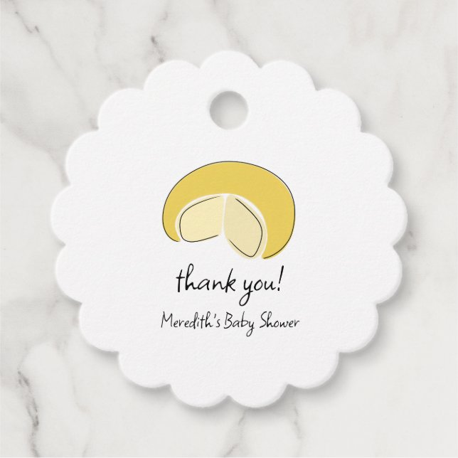 Something Gouda On Way Cheese Wheel Baby Shower Geschenkanhänger (Vorderseite)
