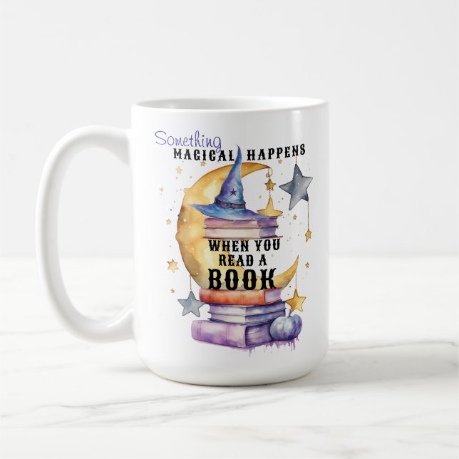 Something Magical Happens When You Read A Book  Kaffeetasse (Links)