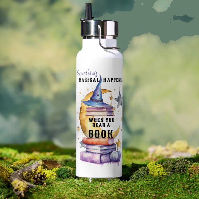 Something Magical Happens When You Read A Book  Trinkflasche (Von Creator hochgeladen)