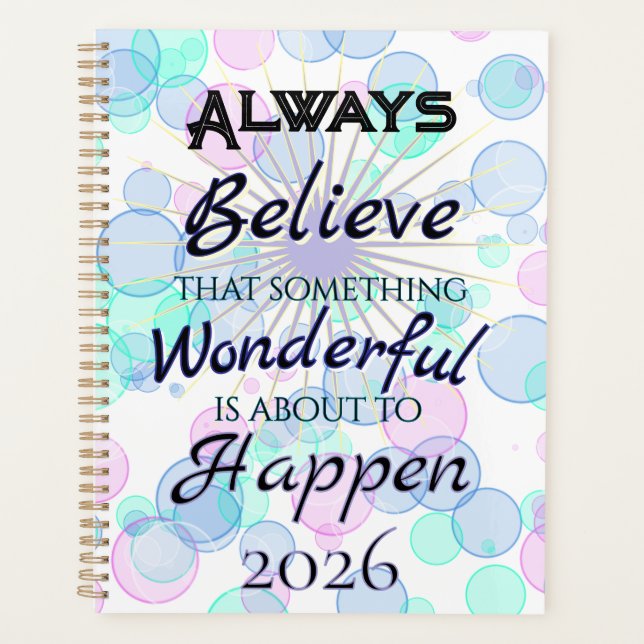 Something Wonderful 2026 Planner (Devant)