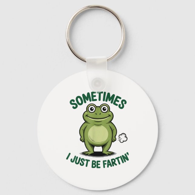 Sometimes I Just Be Farting Frog Christmas Funny F Schlüsselanhänger (Vorderseite)