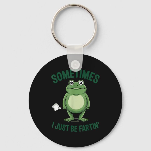 Sometimes I Just Be Farting Frog Christmas Funny F Schlüsselanhänger (Vorderseite)