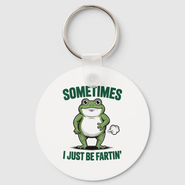 Sometimes I Just Be Farting Frog Christmas Funny F Schlüsselanhänger (Vorderseite)