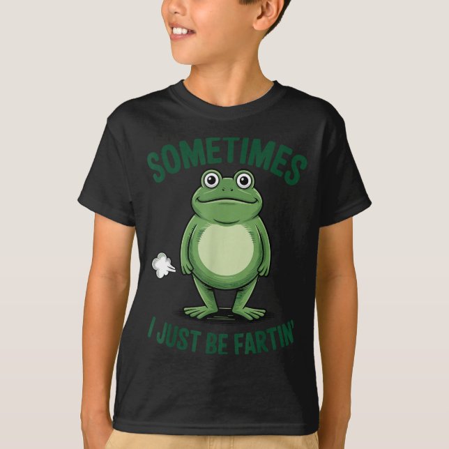 Sometimes I Just Be Farting Frog Christmas Funny F T-Shirt (Vorderseite)