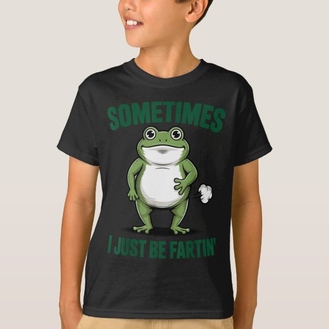 Sometimes I Just Be Farting Frog Christmas Funny F T-Shirt (Vorderseite)