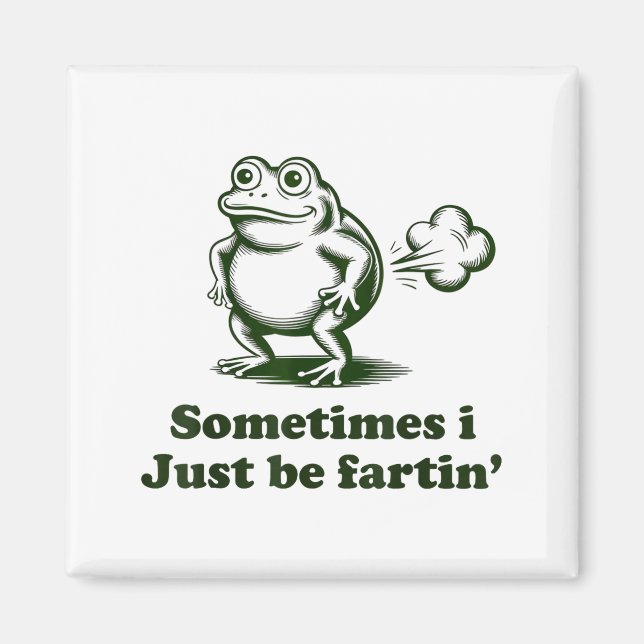 Sometimes I Just Be Farting Frog Humor Funny Fart  Magnet (Vorne)