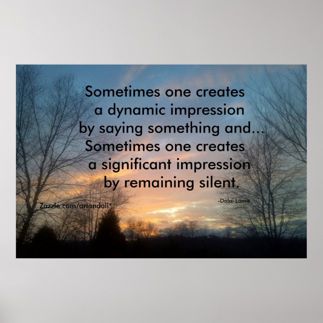 SOMETIMES ONE CREATES DALAI LAMA POSTER (Vorne)