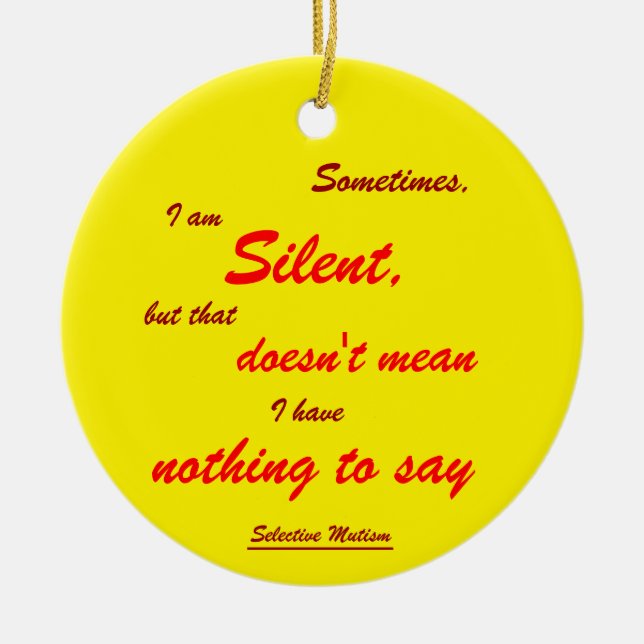Sometimes Silent Keramik Ornament (Vorne)