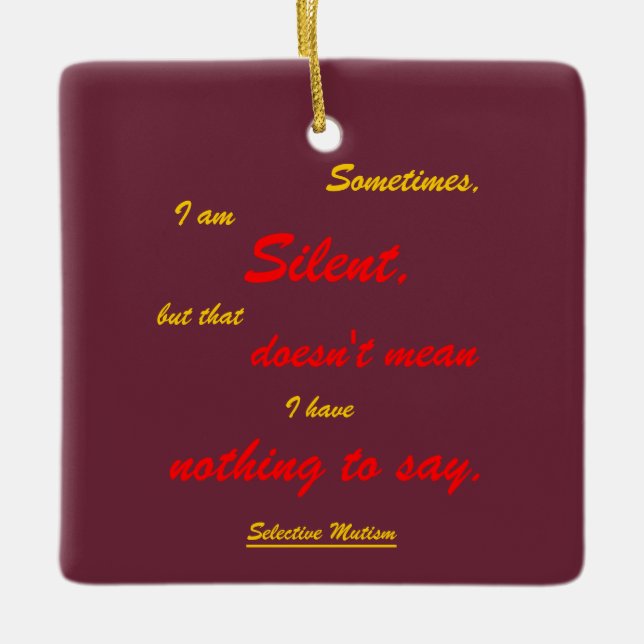 Sometimes Silent Metal Ornament (Vorderseite)