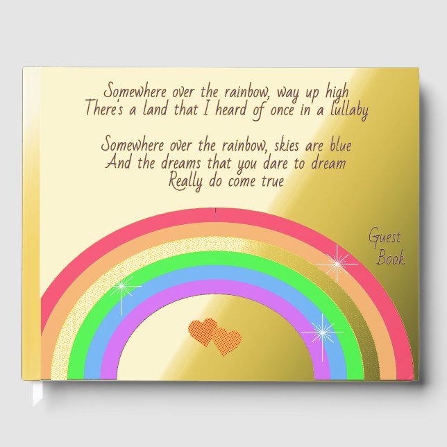 Somewhere Over the Rainbow Gästebuch (Vorderseite)