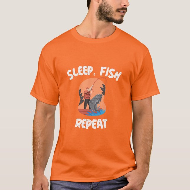 Sommeil, Poisson, T-shirt à répétition (Devant)