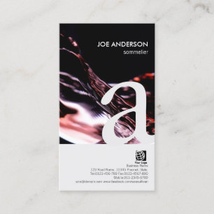 Sommelier Bold Monogram Vin Flow Carte de visite