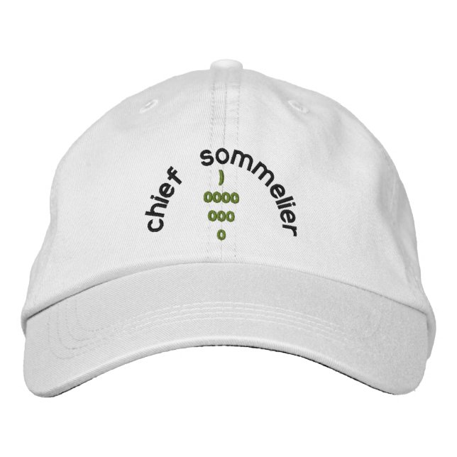 SOMMELIER HAT BESTICKTE BASEBALLKAPPE (Vorderseite)