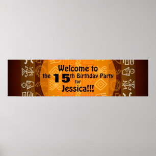 Sommer 15. Geburtstag Party Banner Poster