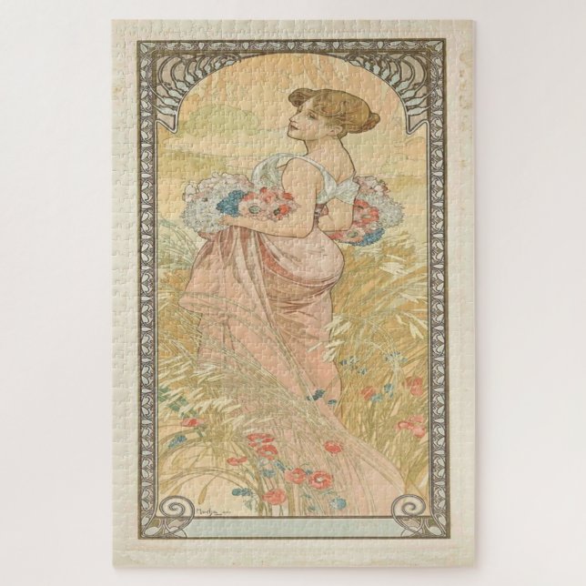 Sommer 1900: Ein Jugendstil von Mucha (Vertikal)