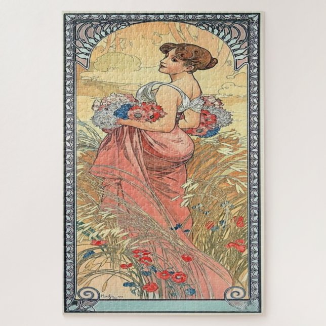 Sommer 1900: Ein Jugendstil von Mucha (Vertikal)