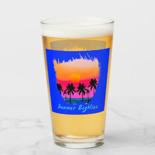 Sommer 1980er Beach Retro Vibe Glas