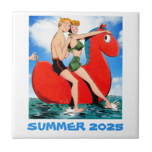 Sommer 2025 Beach Fun! Marble Stone Untersetzer