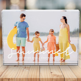 Sommer 20XX Familienurlaub Moderne, einfach Fotoblock