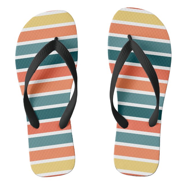 Sommer '77 Streifen Flip Flops (Fußbett)