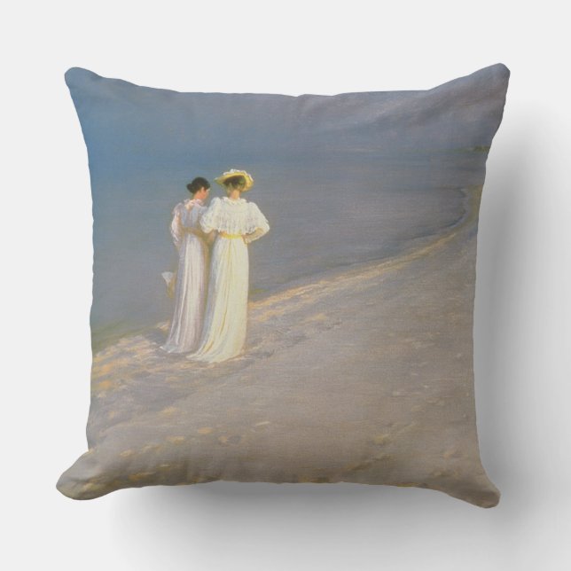Sommer-Abend auf dem Skagen südlichen Strand Kissen (Vorderseite)