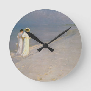 Sommer-Abend auf dem Skagen südlichen Strand Runde Wanduhr