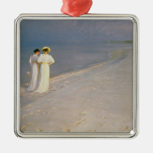 Sommer-Abend auf dem Skagen südlichen Strand Silbernes Ornament