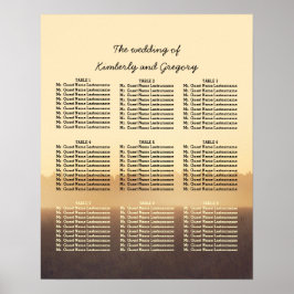 Sommer Abend Rustikales Waldland Hochzeitssitze Poster
