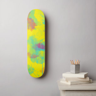 Sommer Abstrakt Farbige Freude Wasserfarbspritzer Skateboard