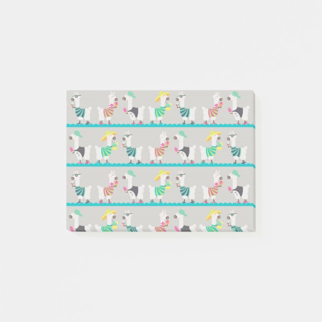 Sommer Alpacas Post-it Klebezettel (Vorderseite)