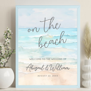 Sommer am Strand Hochzeits-Willkommensschild Poster