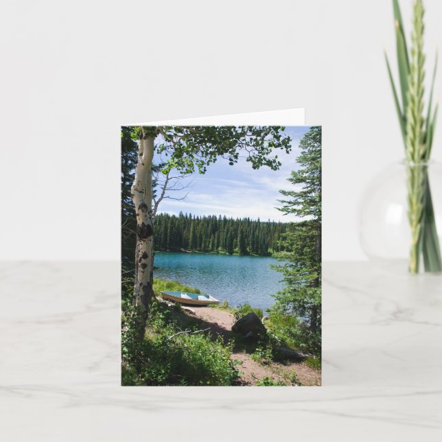 Sommer an der Sunset See-Anmerkungs-Karte Karte (Vorderseite)