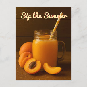 Sommer - Apricot-Juice-Postkarte Postkarte