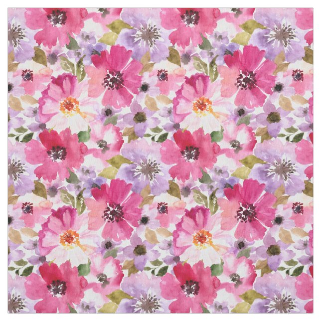Sommer-Aquarell-Blumenmuster Stoff (Muster)