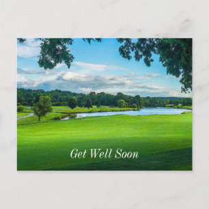 Sommer auf dem Golfplatz Postkarte
