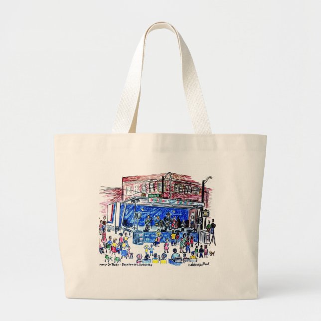 "Sommer auf Geschäfts" Taschen-Tasche Jumbo Stoffbeutel (Vorne)